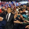 France's President and UMP party candidate for the 2012 French presidential elections Sarkozy arrives at a political rally in Villepinte France's President and UMP party candidate for the 2012 French presidential elections Sarkozy arrives at a political rally in Villepinte