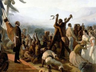 Un marché aux esclaves aux Etats Unis