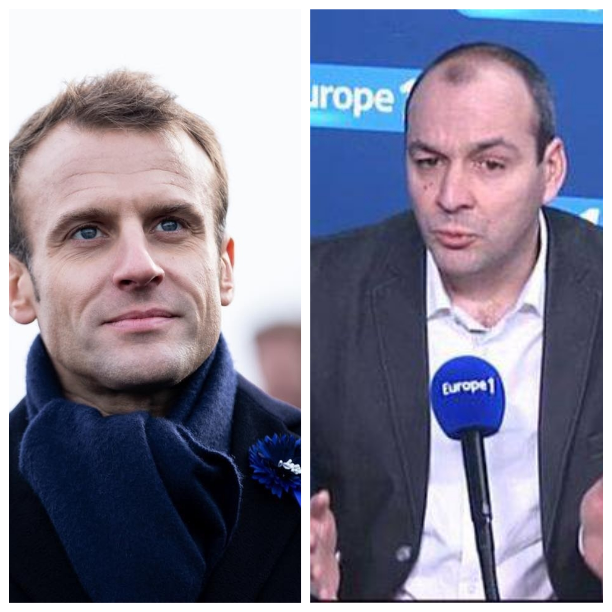 Photo montage avec Emmanuel Macron et Laurent Berger