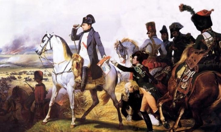 Napoléon Bonaparte, conduisant ses troupes lors d'une bataille