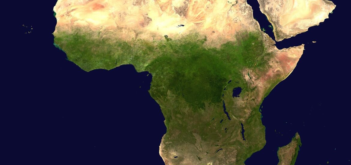 Une carte de l'Afrique